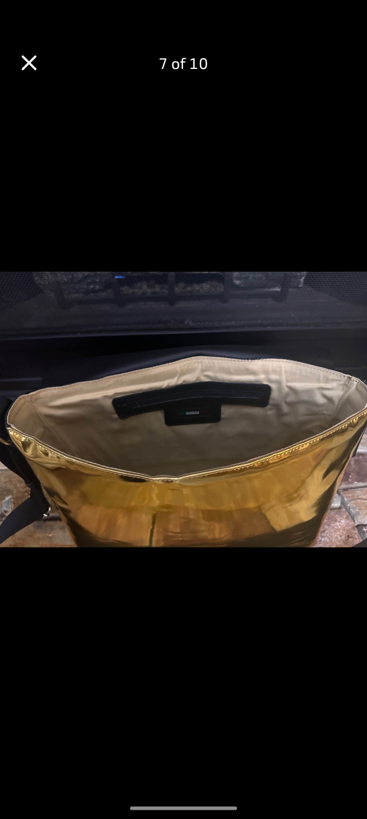 Free Will Designer Black, shark, black python and gold metal messenger bag