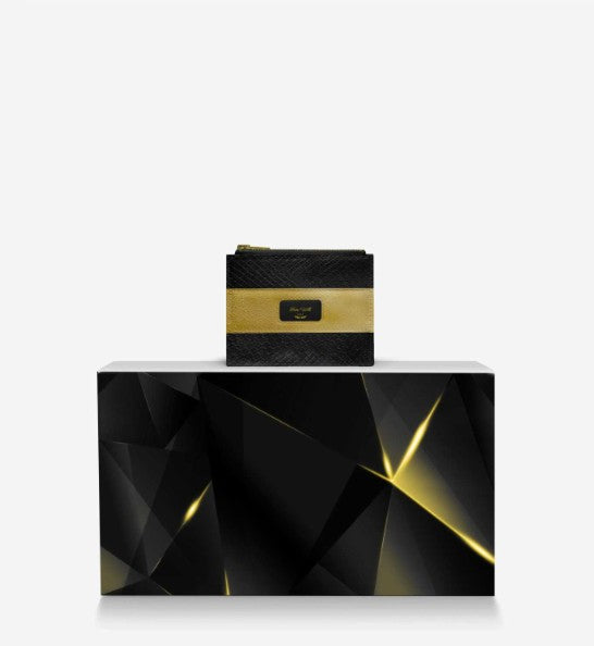 Free Will His and Hers Stripe Zip Designer Luxe Purse