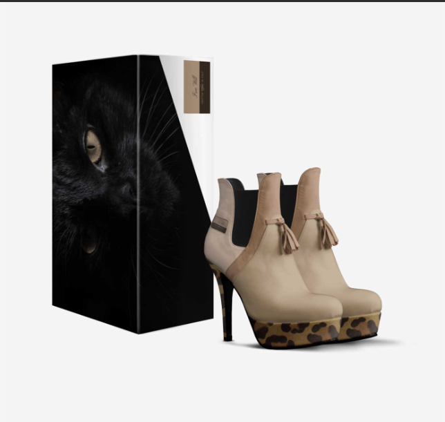 Free Will Leppard print mix with beige, Mouton, and black heels